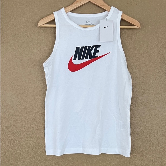 Nike Other - Nike Kids White Tank Top with Red Swoosh